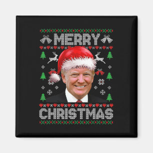 Funny Donald Trump frohe Weihnachtsfamilie Ugly Sw Magnet