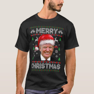 Funny Donald Trump frohe Weihnachtsfamilie Ugly Sw T-Shirt