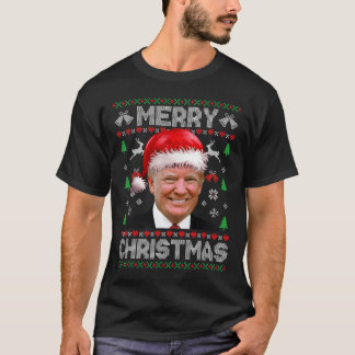 Funny Donald Trump frohe Weihnachtsfamilie Ugly Sw T-Shirt