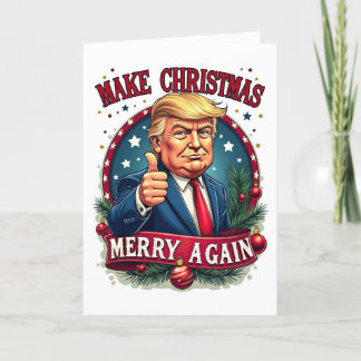 Funny Donald Trump frohe Weihnachtskarte Feiertagskarte