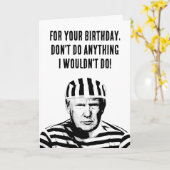 Funny Donald Trump Gefängnis Geburtstag Karte (Gelbe Blume)