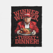 Funny Donald Trump Gewinner Gewinner Türkei Abende Fleecedecke (Vorderseite)