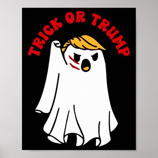 Funny Donald Trump Ghost Fight Trick oder Trump Poster (Vorne)