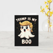Funny Donald Trump Ghost Halloween-Party Spooky Karte (Gelbe Blume)