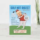 Funny Donald Trump Golf Nut Birthday Karte (Vorderseite)
