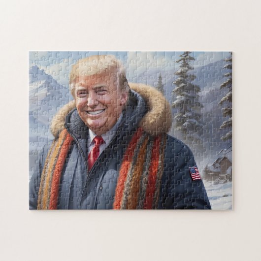 Funny Donald Trump Grönland Kanada MAGA Puzzle (Horizontal)