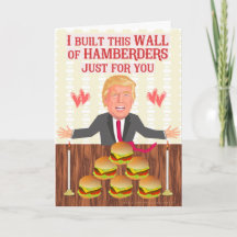 Funny Donald Trump Hamberders Wall Valentine's Day
