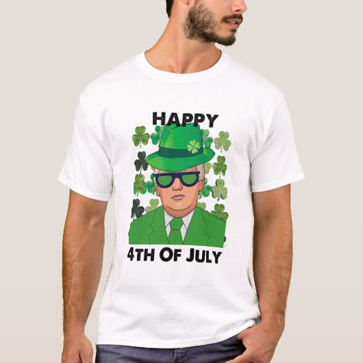 Funny donald Trump Happy 4. Juli T-Shirt (Vorderseite)