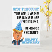 Funny Donald Trump Happy Birthday Karte (Gelbe Blume)