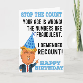 Funny Donald Trump Happy Birthday Karte