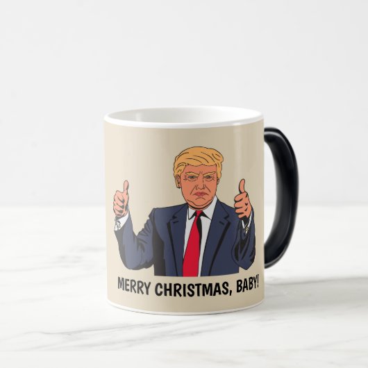 Funny Donald Trump Kaffee Mugs, Daumen hoch Verwandlungstasse (VorderseiteRechts)
