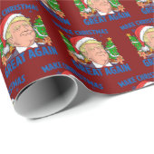 Funny Donald Trump macht Weihnachten wieder großar Geschenkpapier (Rolleneckpunkt)