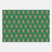 Funny Donald Trump Maga La La La La Ugly Weihnacht Geschenkpapier Set (Vorderseite 2)