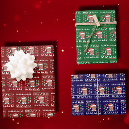 Funny Donald Trump Maga La La La La Ugly Weihnacht Geschenkpapier Set