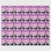 FUNNY DONALD TRUMP MIT WEIHNACHTSMANNMÜTZE GESCHENKPAPIER (Flach)