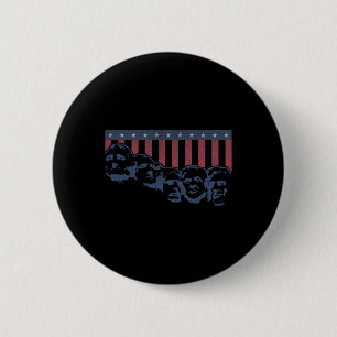Funny Donald Trump Mount Rushmore American Flag 4t Button