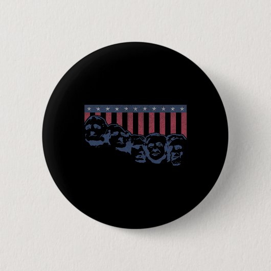 Funny Donald Trump Mount Rushmore American Flag 4t Button (Vorderseite)