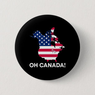 Funny Donald Trump Oh Kanada 51. Staat USA Amerika Button