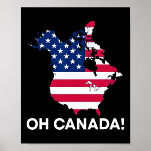 Funny Donald Trump Oh Kanada 51. Staat USA Amerika Poster