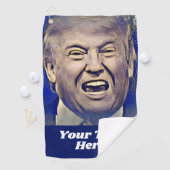 Funny Donald Trump Politischer Blue Custom Golfhandtuch (Insitu)