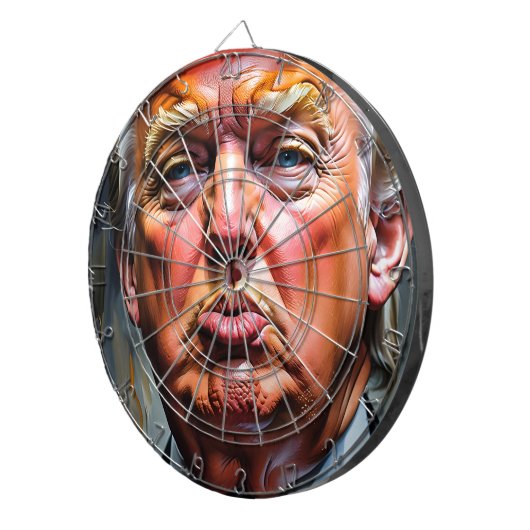 Funny Donald Trump Pucker Dart Board Dartscheibe (Vorderseite rechts)