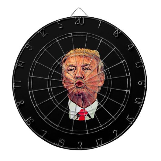 Funny Donald Trump Pucker Dart Board Dartscheibe (vorne)