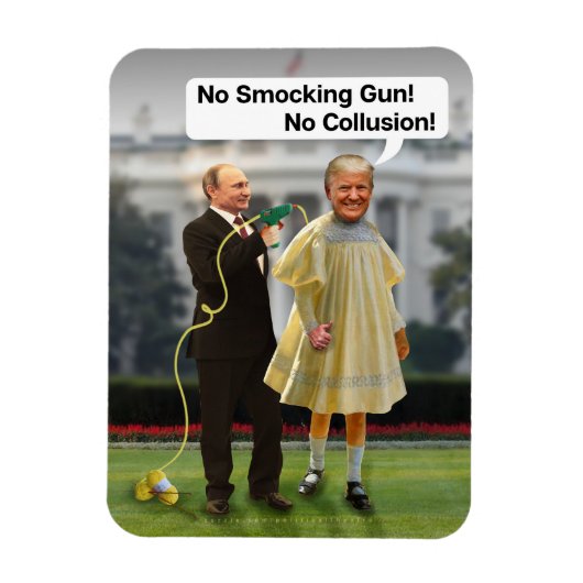 Funny Donald Trump Putin Smocking Gun Joke Magnet (Vertikal)