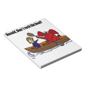 Funny Donald Trump rockt den Boat-Cartoon Notizblock (angewinkelt)