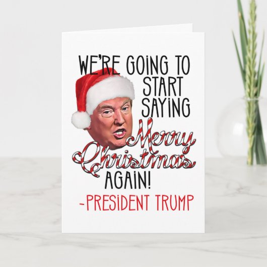 Funny Donald Trump sagt frohe Weihnachten wieder 2 (Vorderseite)