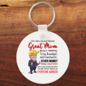 Funny Donald Trump Sie eine wirklich große Mama, M Schlüsselanhänger (Vorderseite)
