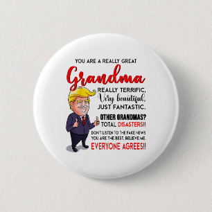 Funny Donald Trump Sie sind ein wirklich großes Om Button