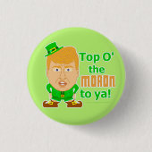 Funny Donald Trump St Patricks Day Leprechaun Button (Vorderseite)