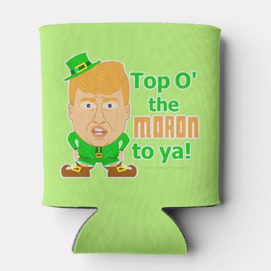 Funny Donald Trump St Patricks Day Leprechaun Dosenkühler (Rückseite)