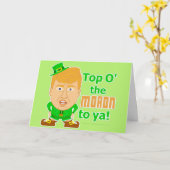 Funny Donald Trump St Patricks Day Leprechaun Karte (Gelbe Blume)
