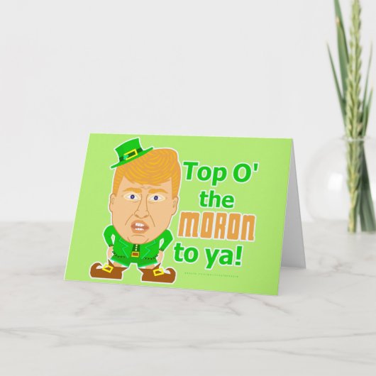 Funny Donald Trump St Patricks Day Leprechaun Karte (Vorderseite)
