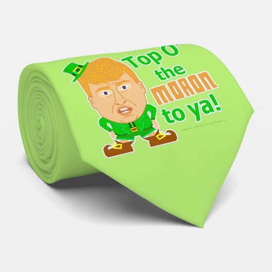 Funny Donald Trump St Patricks Day Leprechaun Krawatte (Gerollt)