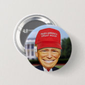 FUNNY DONALD TRUMP-TASTE BUTTON (Vorne & Hinten)