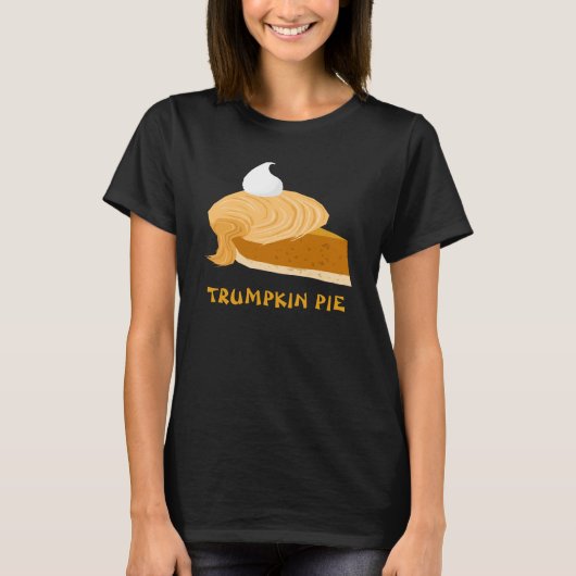 Funny Donald Trump Trumpkin Pie T-Shirt (Vorderseite)