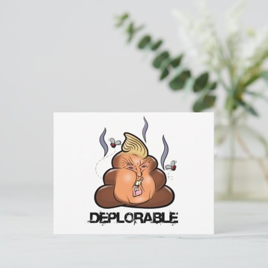 Funny Donald Trump - Trumpy-Poo Poo Emoji Icon Postkarte (Stehend Vorderseite)