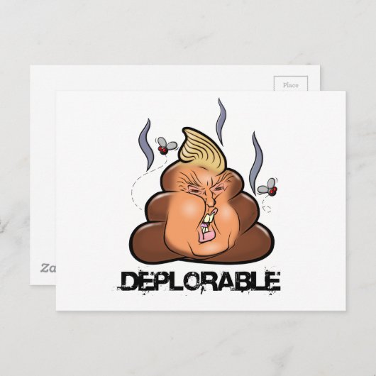 Funny Donald Trump - Trumpy-Poo Poo Emoji Icon Postkarte (Vorne/Hinten)
