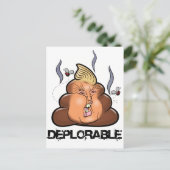 Funny Donald Trump - Trumpy-Poo Poo Emoji Icon Postkarte (Stehend Vorderseite)