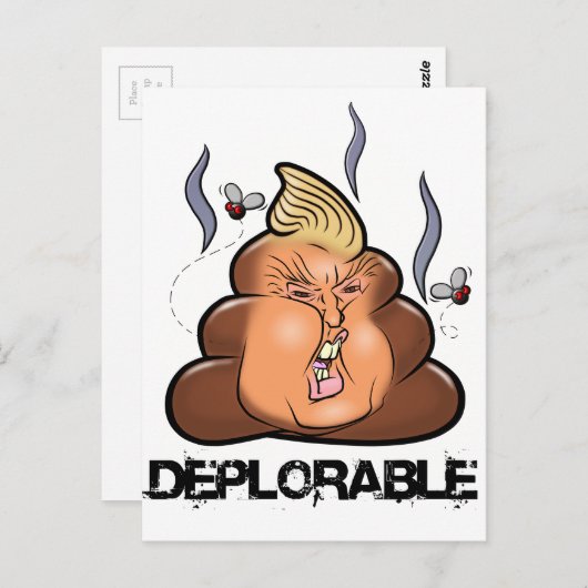 Funny Donald Trump - Trumpy-Poo Poo Emoji Icon Postkarte (Vorne/Hinten)