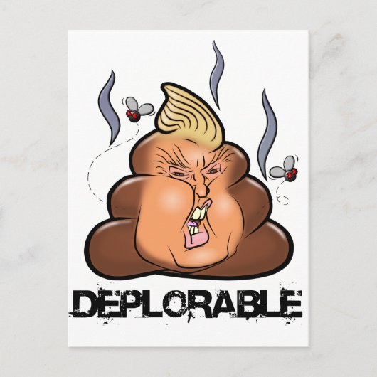 Funny Donald Trump - Trumpy-Poo Poo Emoji Icon Postkarte (Vorderseite)
