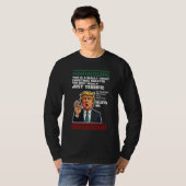 Funny Donald Trump Ugly Christmas Sweater Parody T-Shirt (Vorne ganz)