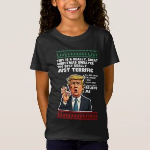 Funny Donald Trump Ugly Christmas Sweater Parody T-Shirt