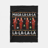 Funny Donald Trump Ugly Weihnachtssüßer. La La L Fleecedecke (Vorderseite)