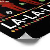 Funny Donald Trump Ugly Weihnachtssüßer. La La L Poster (Ecke)