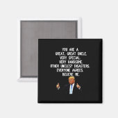 Funny Donald Trump Uncle Gag Geschenk Konservative Magnet (Vorderseite/Rückseite)