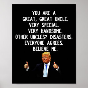 Funny Donald Trump Uncle Gag Geschenk Konservative Poster