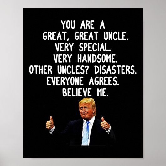 Funny Donald Trump Uncle Gag Geschenk Konservative Poster (Vorne)